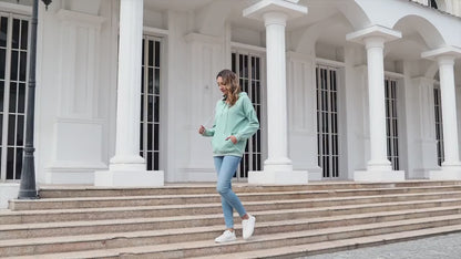 Sweat à Capuche Décontracté avec Boutons